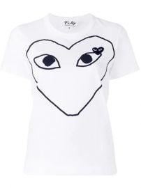 Comme Des Gar  231 ons Play Printed Heart T-shirt - Farfetch at Farfetch